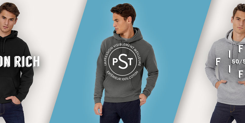 Sweat shirts B&C : Fini de se tromper de modèle & de ligne !